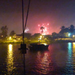 Feuerwerk von Kassiopeia aus gesehen